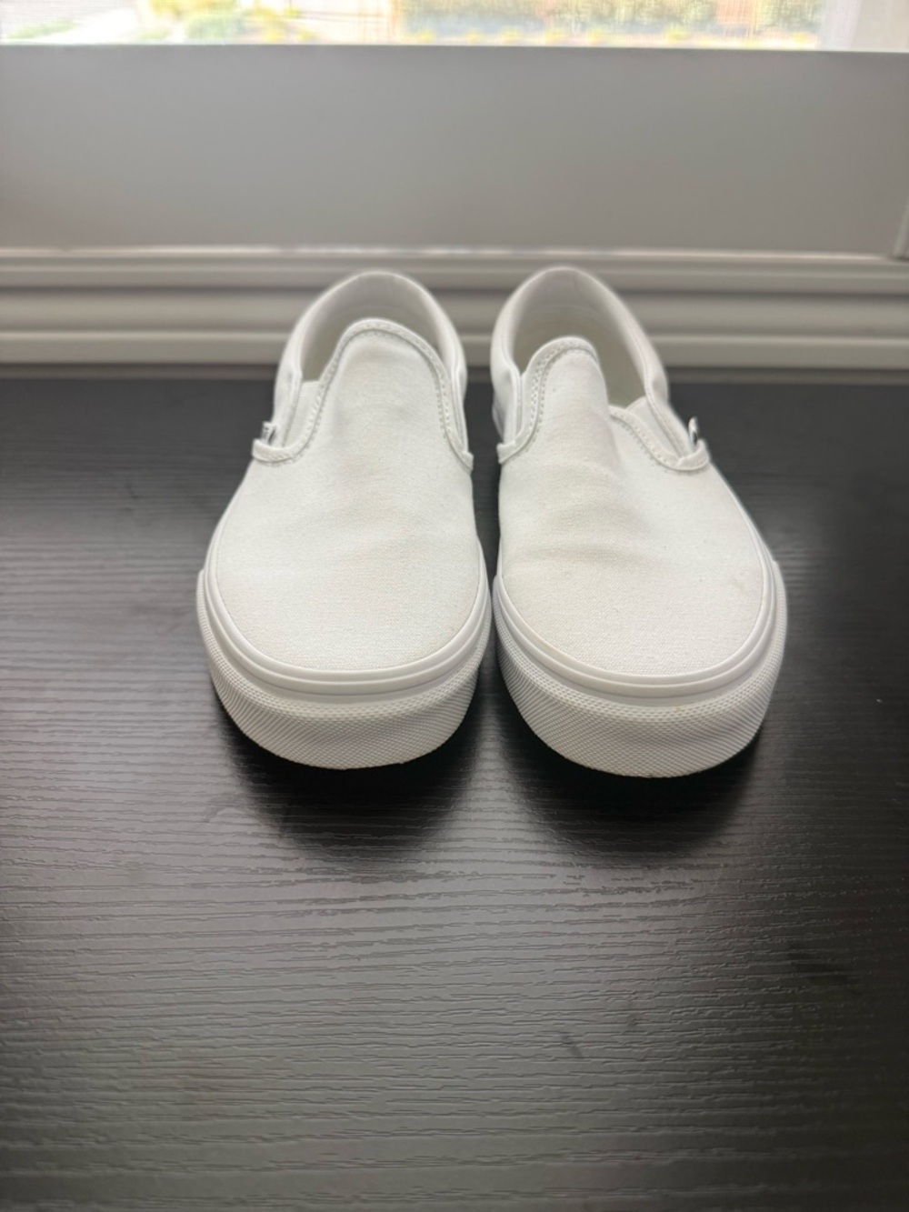 Vans White Classic Slip-On Sneakers